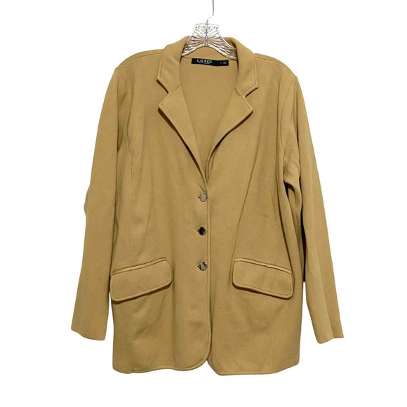 Lauren Ralph Lauren Jackets & Blazers - Lauren Ralph Lauren Blazer Womens 1X Beige Jacket Preppy Old Money Equestrian
